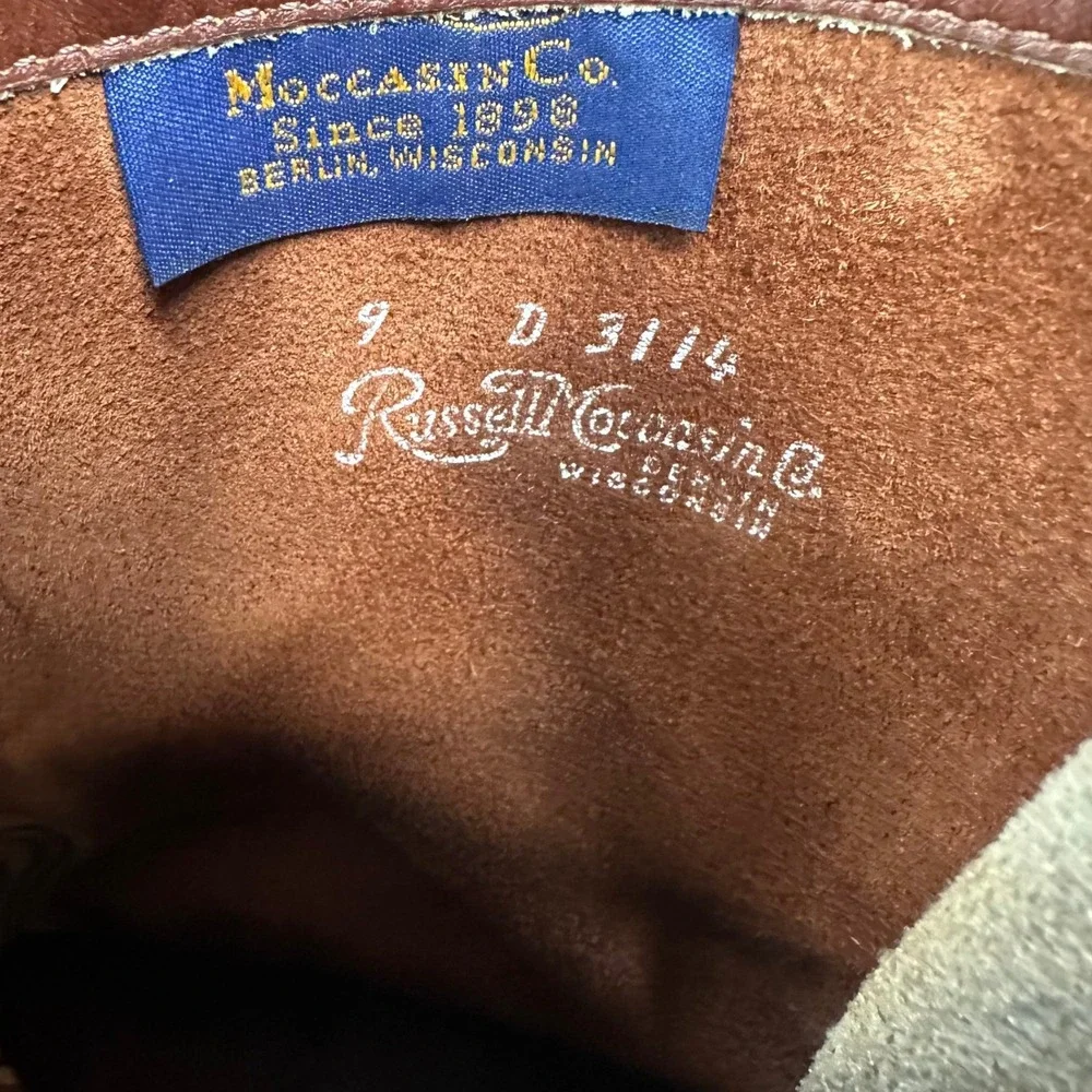 Russell Moccasin Men's Zephyr Brown Leather Hunting Boots 6798 Size 9D